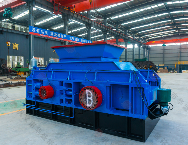 葉巖石破碎機，雙齒輥破碎機華盛銘重工試機